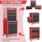 Costway 6-Drawer Rolling Tool Chest Storage Cabinet w/Riser Red\Black